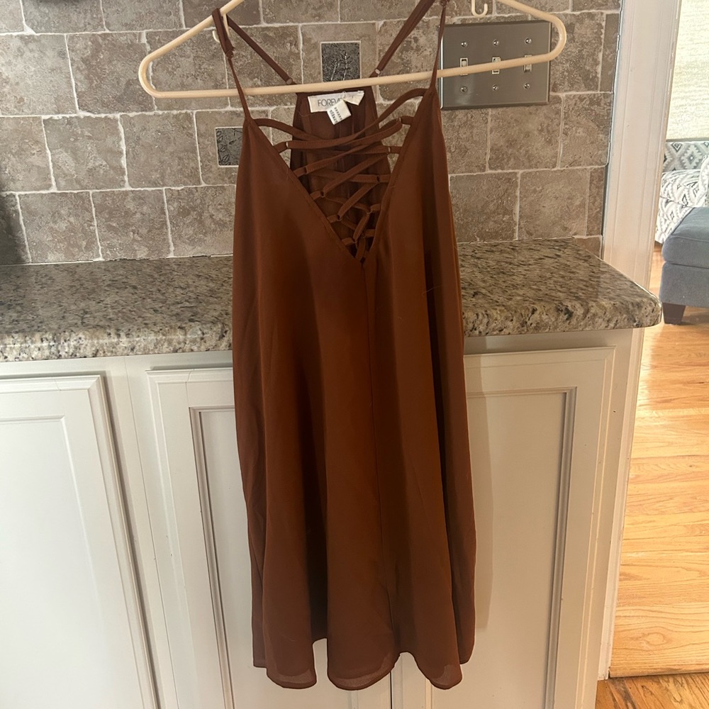 Brown dress size m
